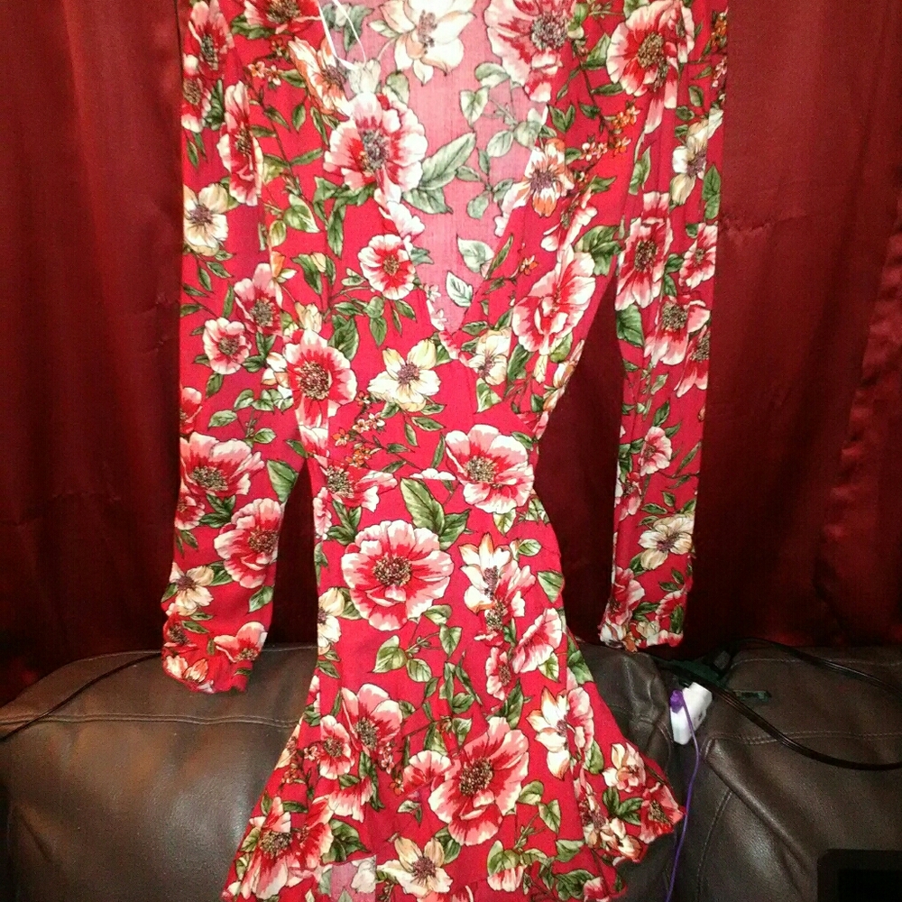 Floral print dress..half wrap around